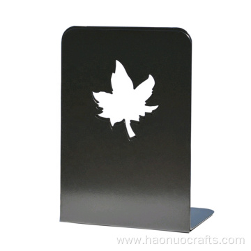 Metal-hollow maple leaf book stand bookshelf book clip